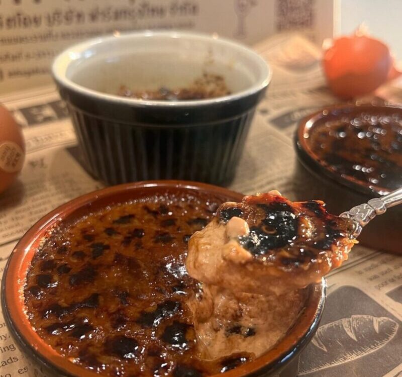 Burnt caramel crème brûlée by Prae’s Kitchen 
Cage free egg from...