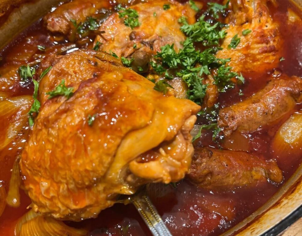 Chicken StewFive colors salad Spaghetti Italian sausagepasta Carbonara  by Prae’...