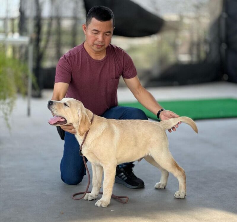 First day training for Oscar...