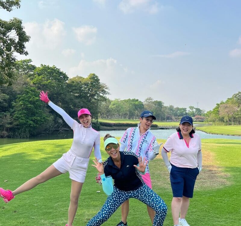 Happy Golfers  Taking TJ  out golfing with lovely พี่ๆ    We had great fun at Na...