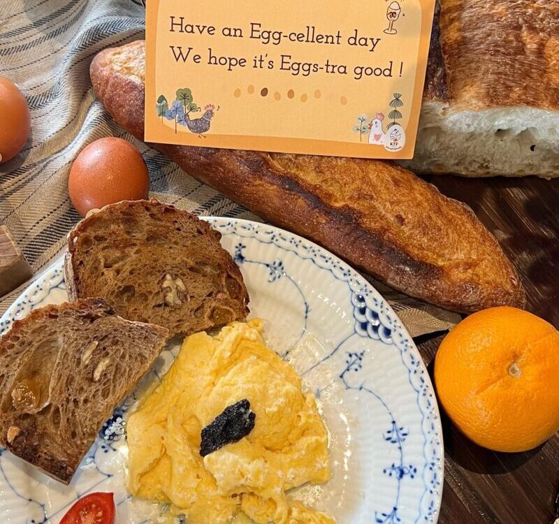 Happy&Healthy Breakfast with Cage Free Egg  and Homemade assorted breads by...
