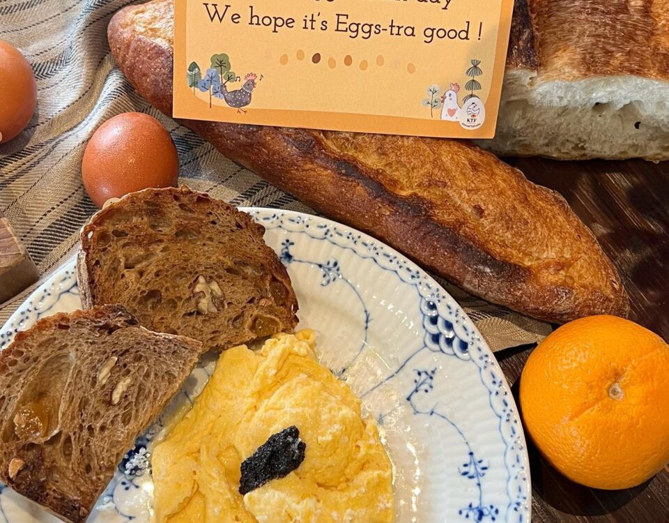 Happy&Healthy Breakfast with Cage Free Egg  and Homemade assorted breads by...