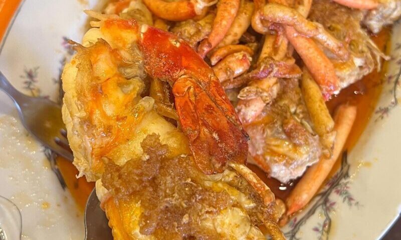 OMG!! กุ้งทอดเกลือ ร้านเจ๊ดำ รังสิตคลอง10 ตัวใหญ่เท่าฝ่ามือ สด เด้ง รสเลิศที่สุด...