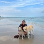 Oscar&Herky on the beach...
