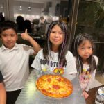 Pizza nightwith my lovely kids  Rima Risa Arron...