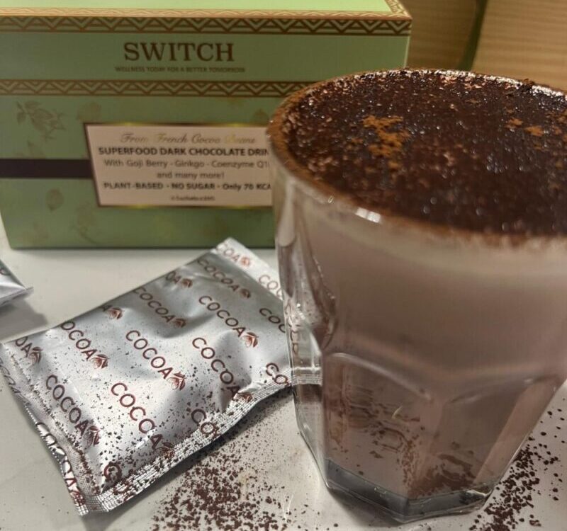 Superfood Dark Chocolate drink Plant Based only 70 kcal no sugar...