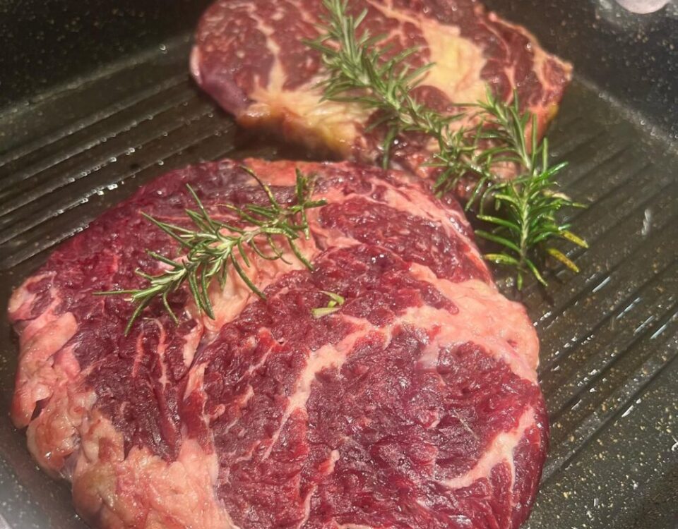Vintage Spanish Rib Eye Steak...